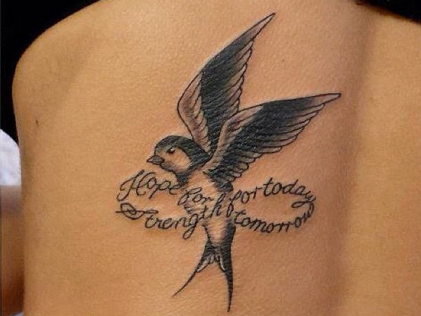 infinity tattoo with feather and birds  Tatuaggi