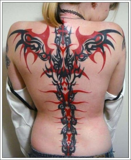 tribal-tattoo-for-girl back tattoo