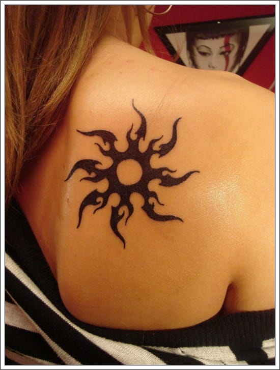 tribal-tattoo-for-girls-sun tattoo