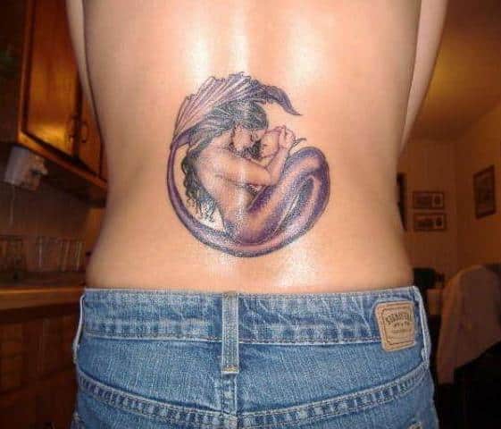 Mother-Mermaid-Tattoos-On-Back