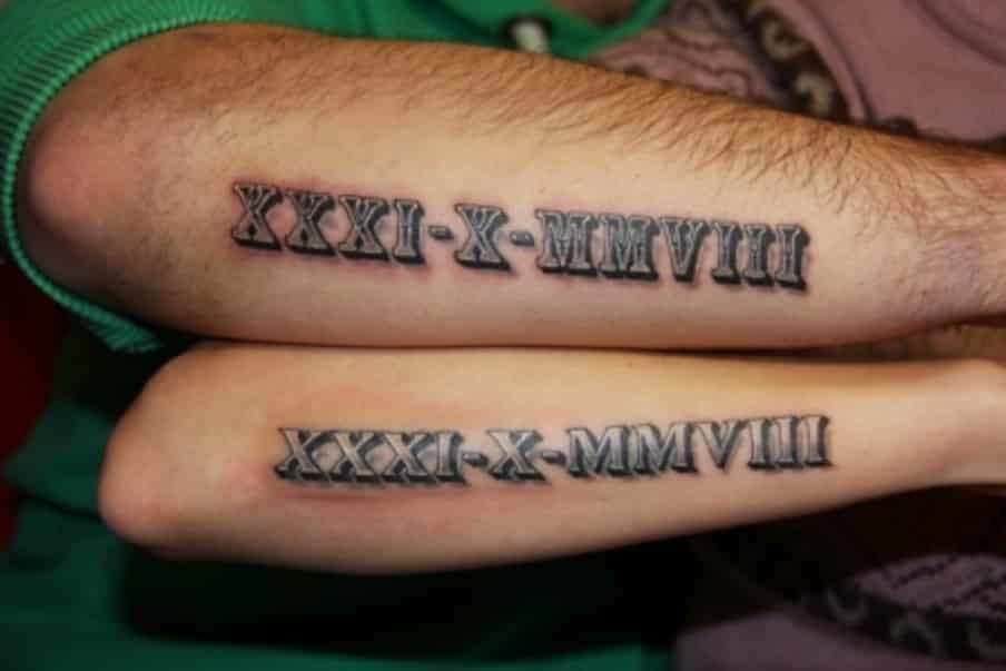 Roman-numerals-tattoo-on-forearm