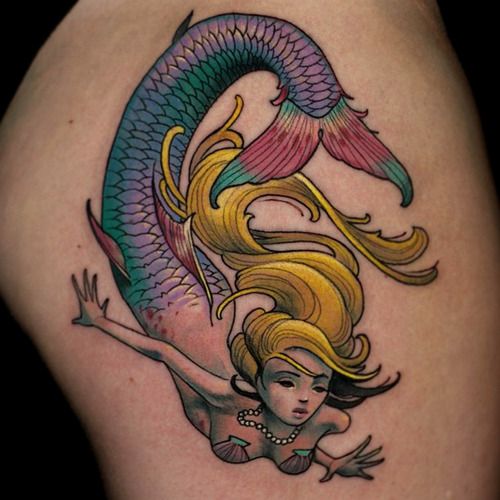 amazing mermaid tattoo designs