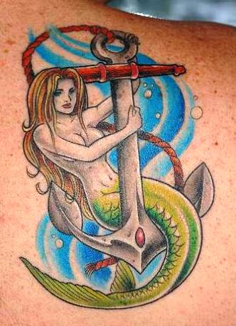 anchor-mermaid-tattoo-back