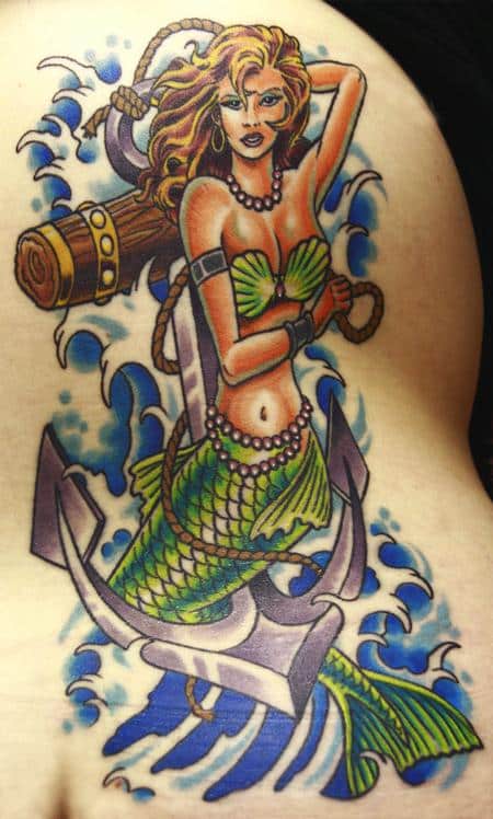 anchor-tattoo-with-mermaid-on-side-rib