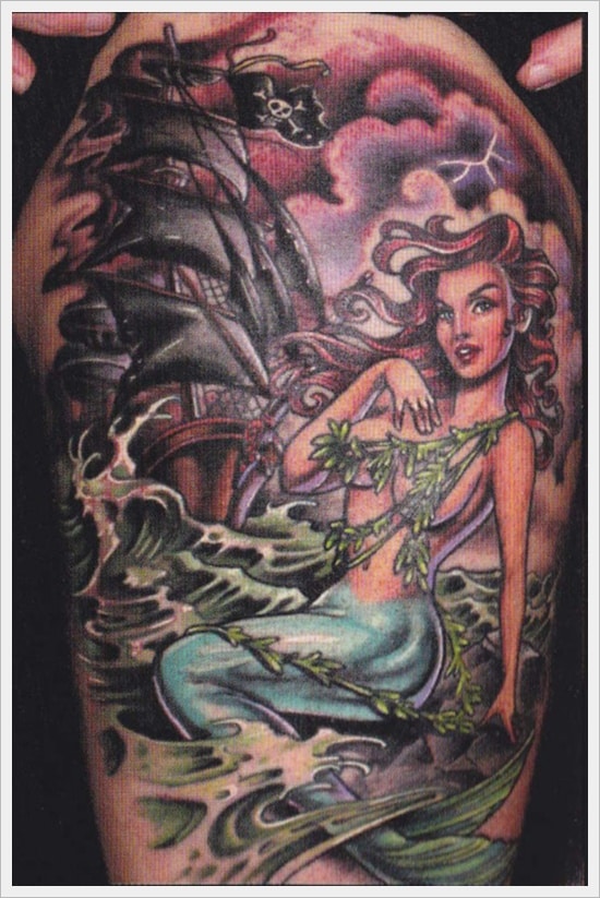 creative-mermaid-tattoo-design