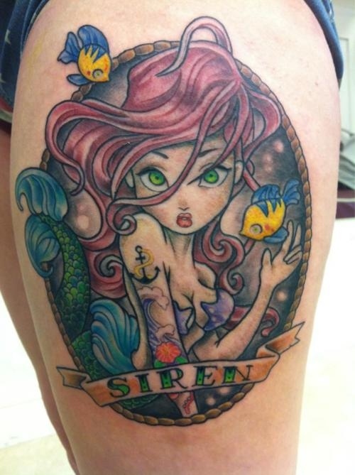 little-mermaid-tattoo-on-thigh