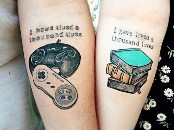 amazing couple matching tattoo
