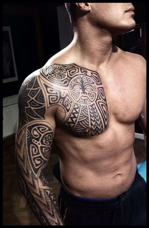Vikings-tattoos-Nordic-Folk-Art-Geometry-arm tattoos