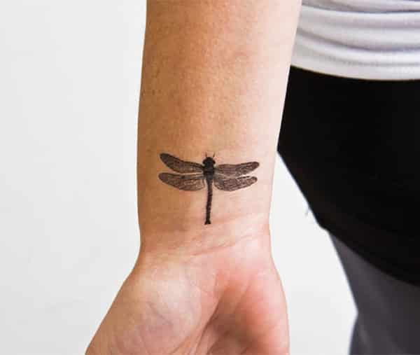 dragonfly-tattoo wrist tattoos for female