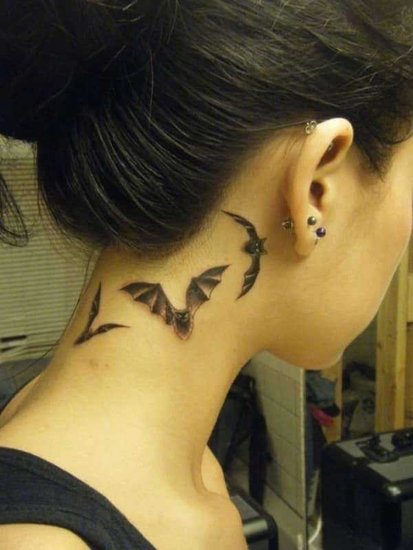 small neck tattoos for females