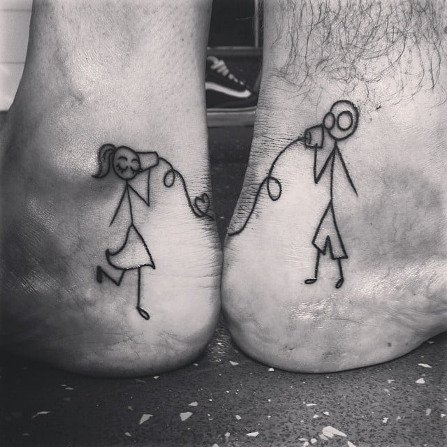 husband and wife matching tattoos