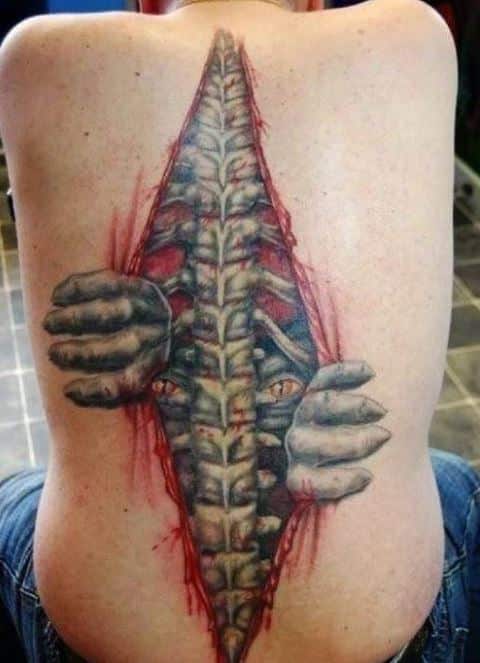 badass spine tattoo