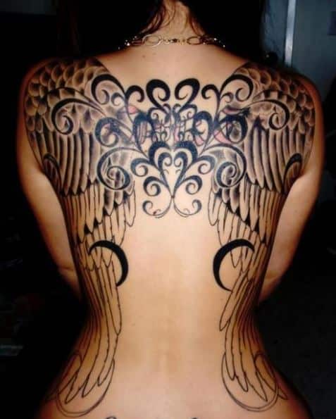 badass wings tattoo