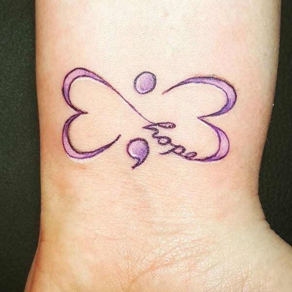 infinity hope semicolon tattoo