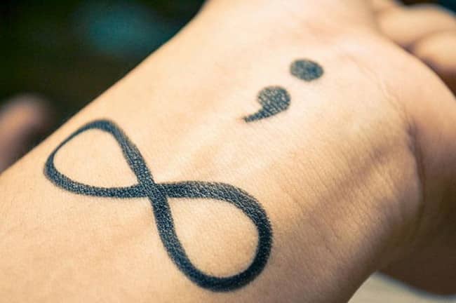 infinity semicolon tattoo