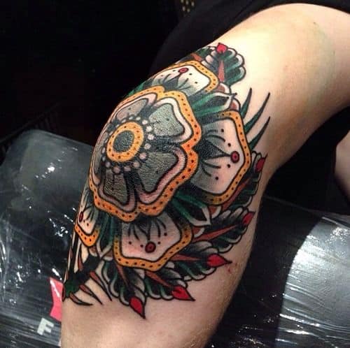 mandala tattoos designs on knee