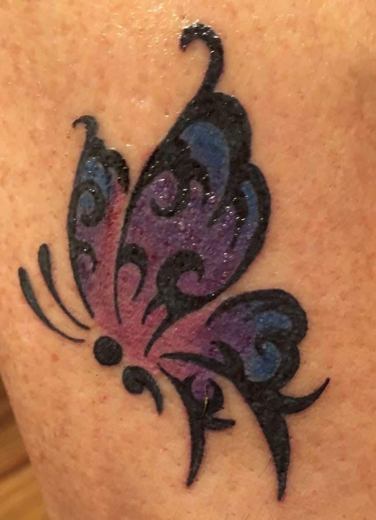 semicolon tattoo butterfly