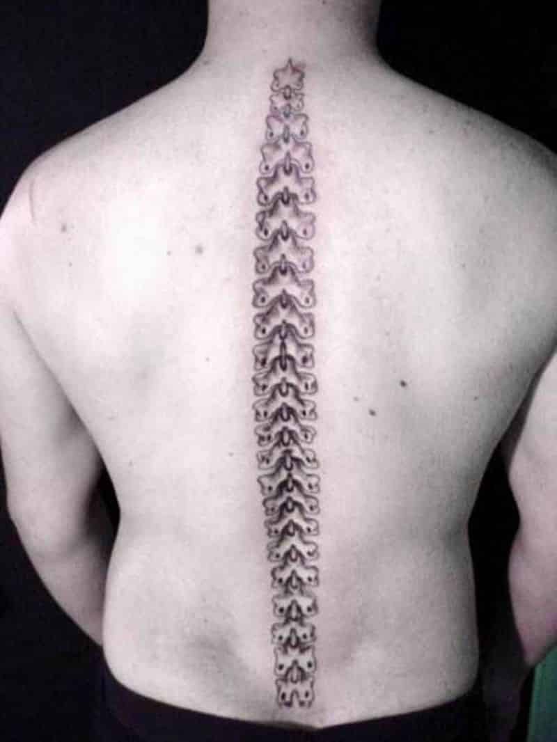 Spine Tattoos for Men