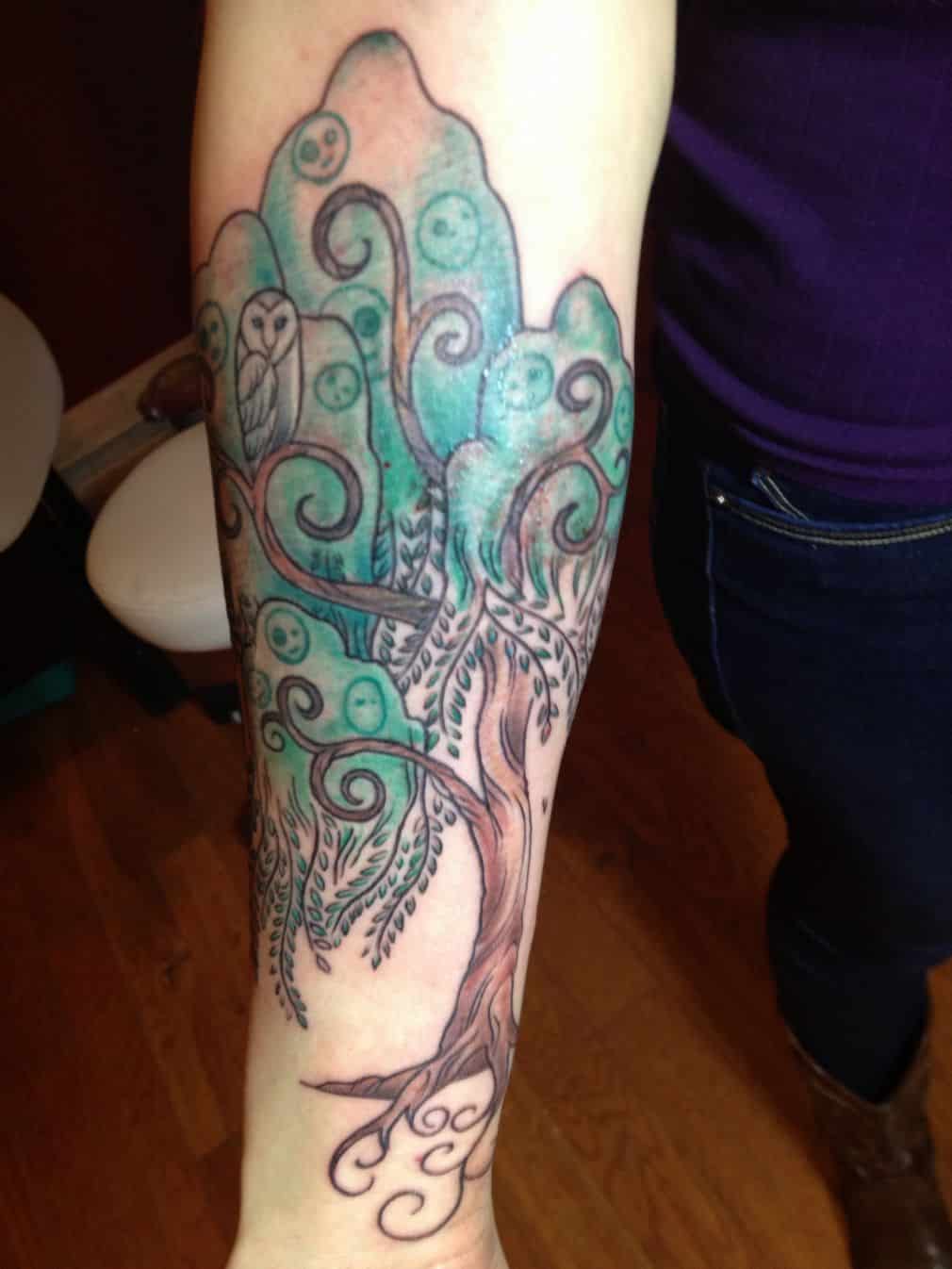 Willow Tree Low Arm Tattoo