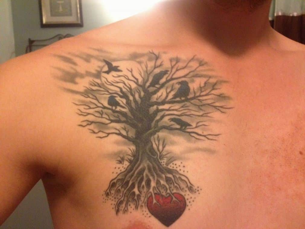 Willow Tree Chest Tattoo