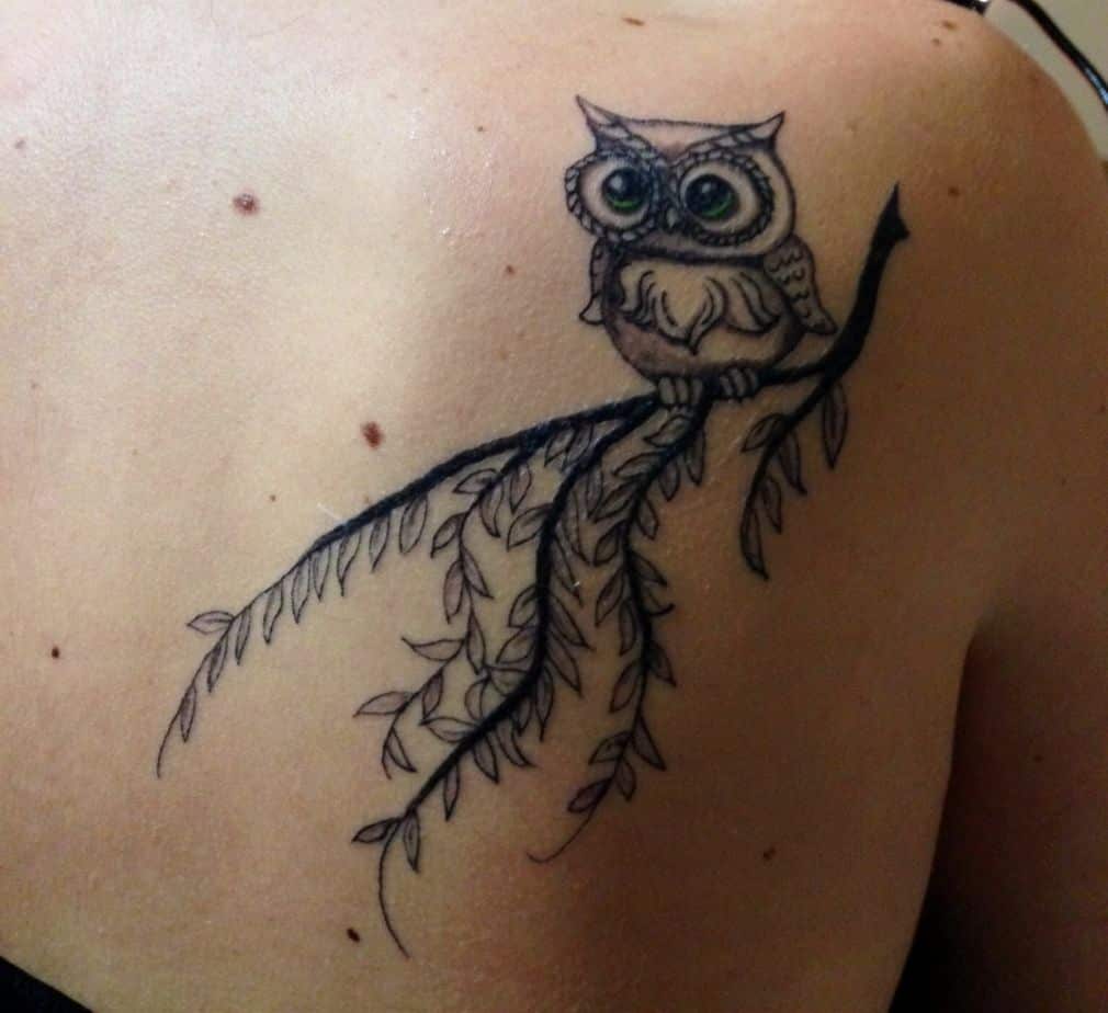 Willow Tree Owl Tattoo