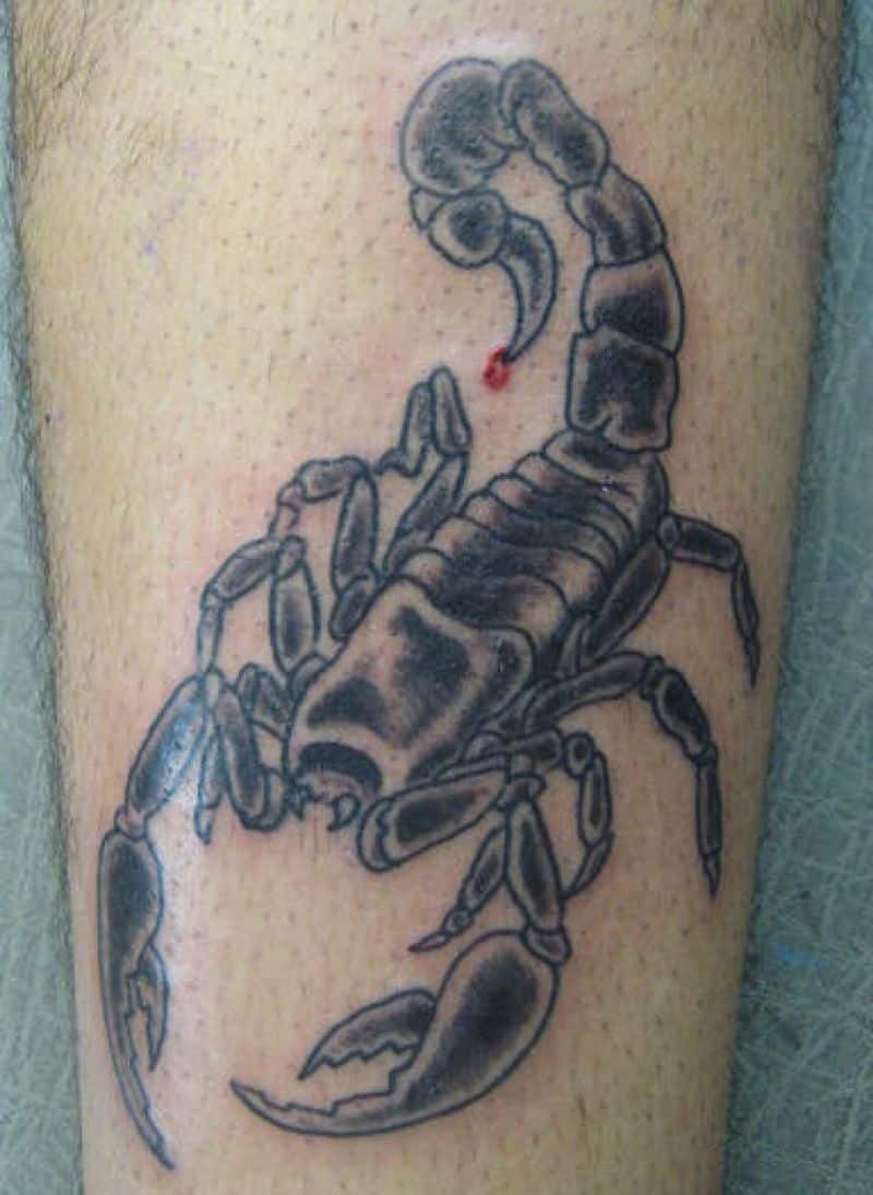 black scorpion tattoo