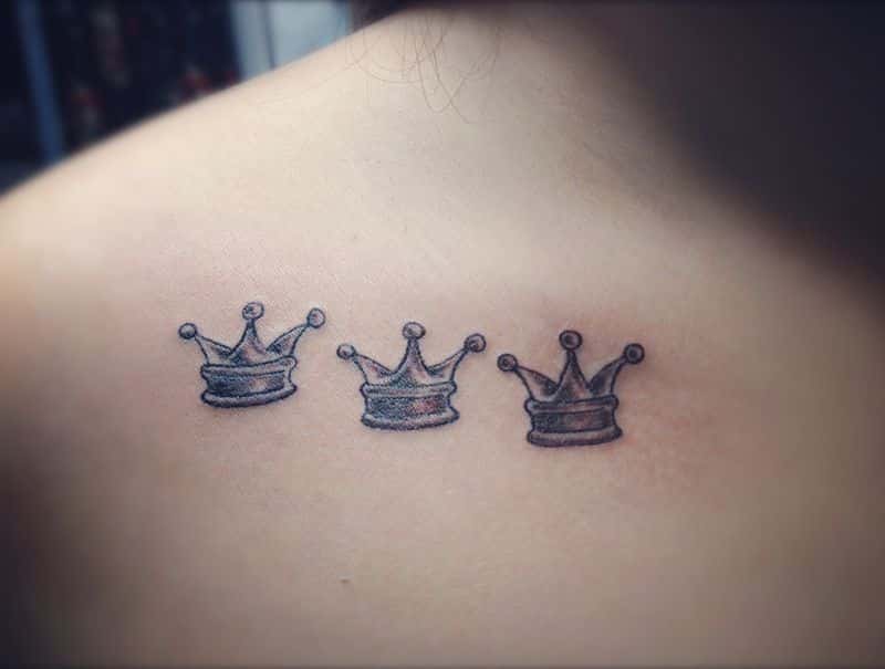 prince crown tattoo on chest