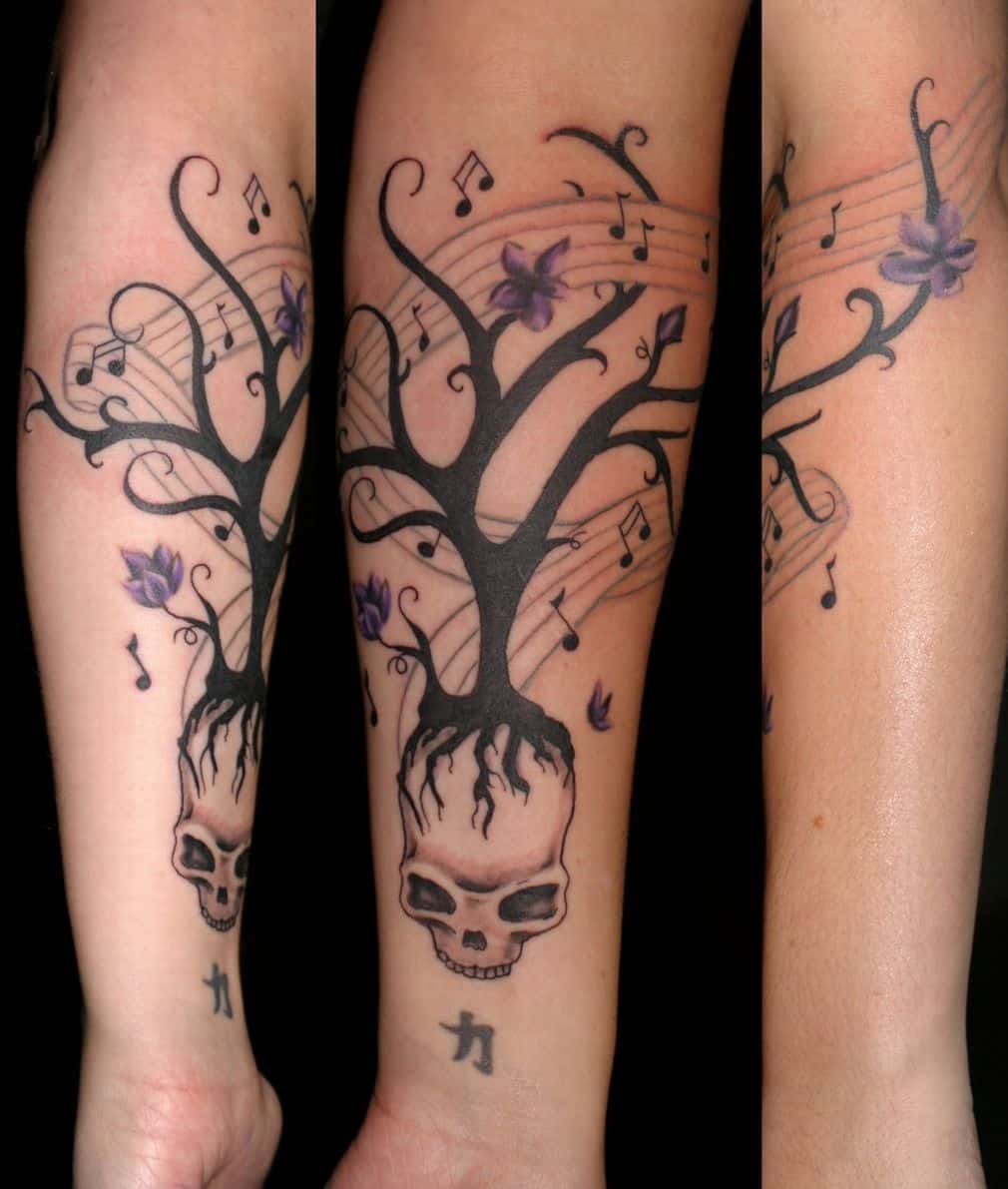 Tree Tattoo With Music Nodes & Dracula