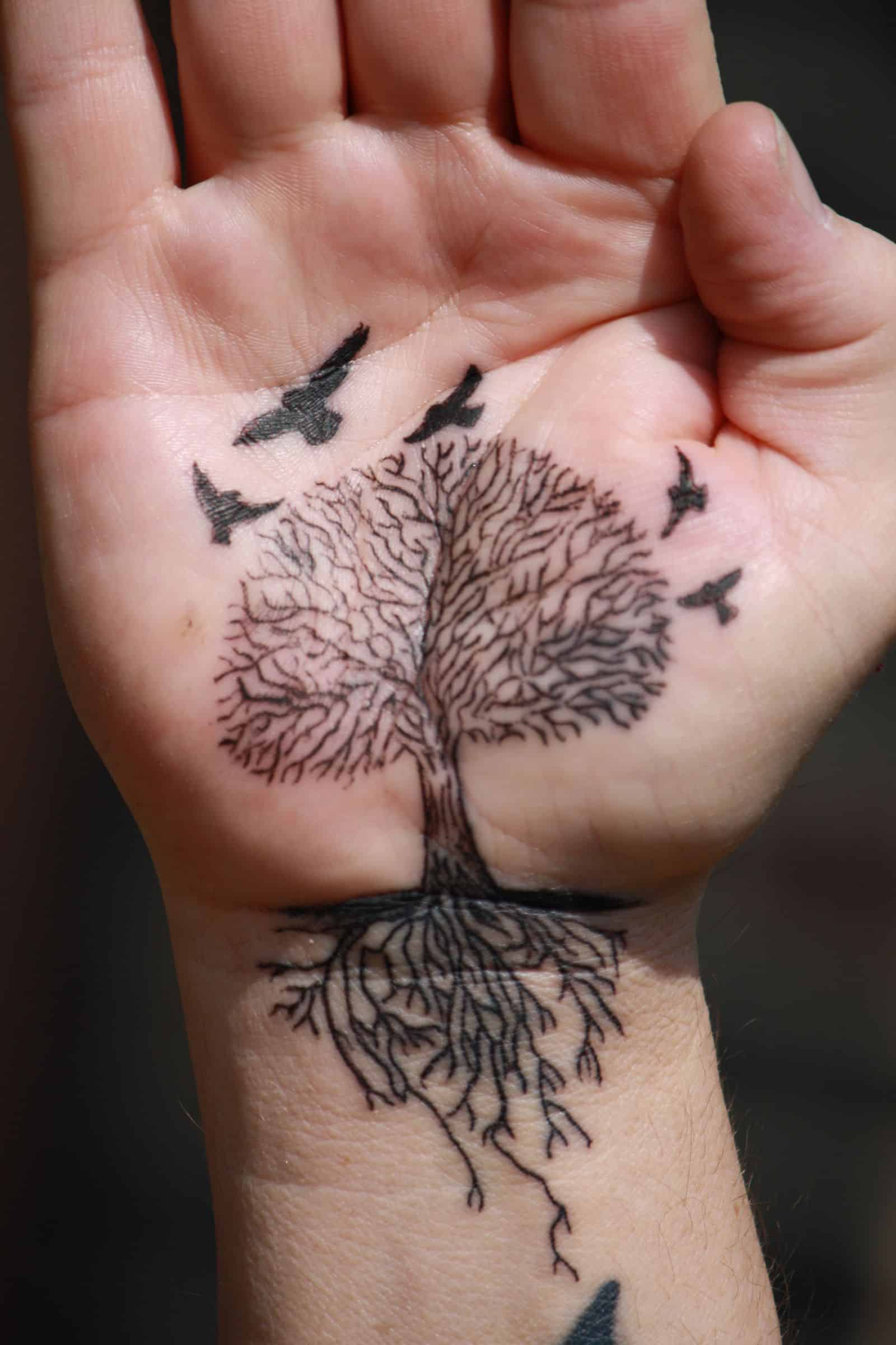 Tree Tattoo On Hand