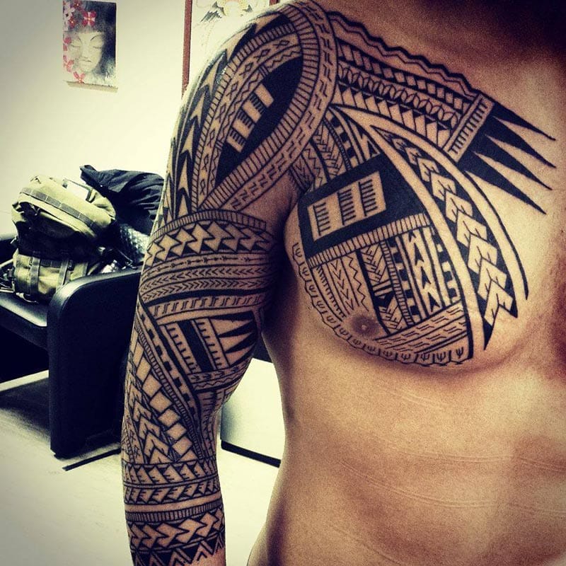 Black Tribal Sleeve Tattoos