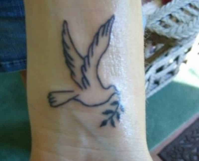 Dove Tattoo Design On Wrist