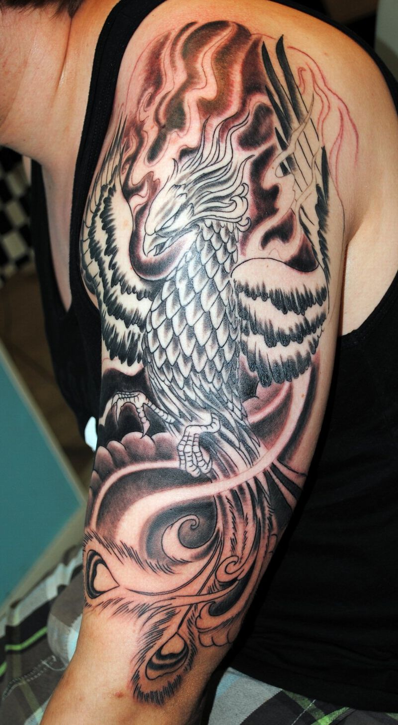 The Best Phoenix Tattoo On Arm
