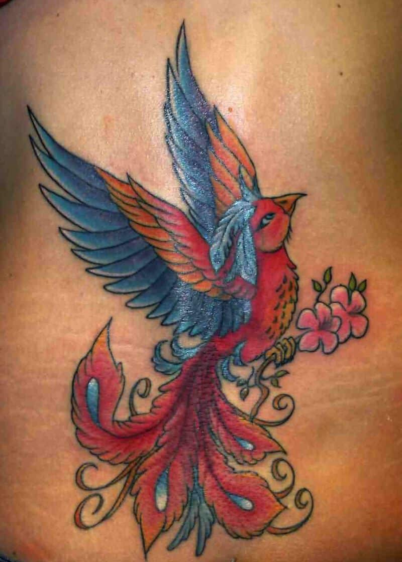 Truly Gorgeous Phoenix Tattoo On Back
