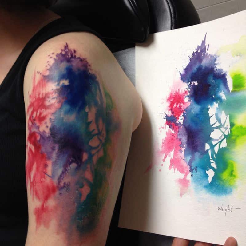 Watercolor Tattoo On Arm