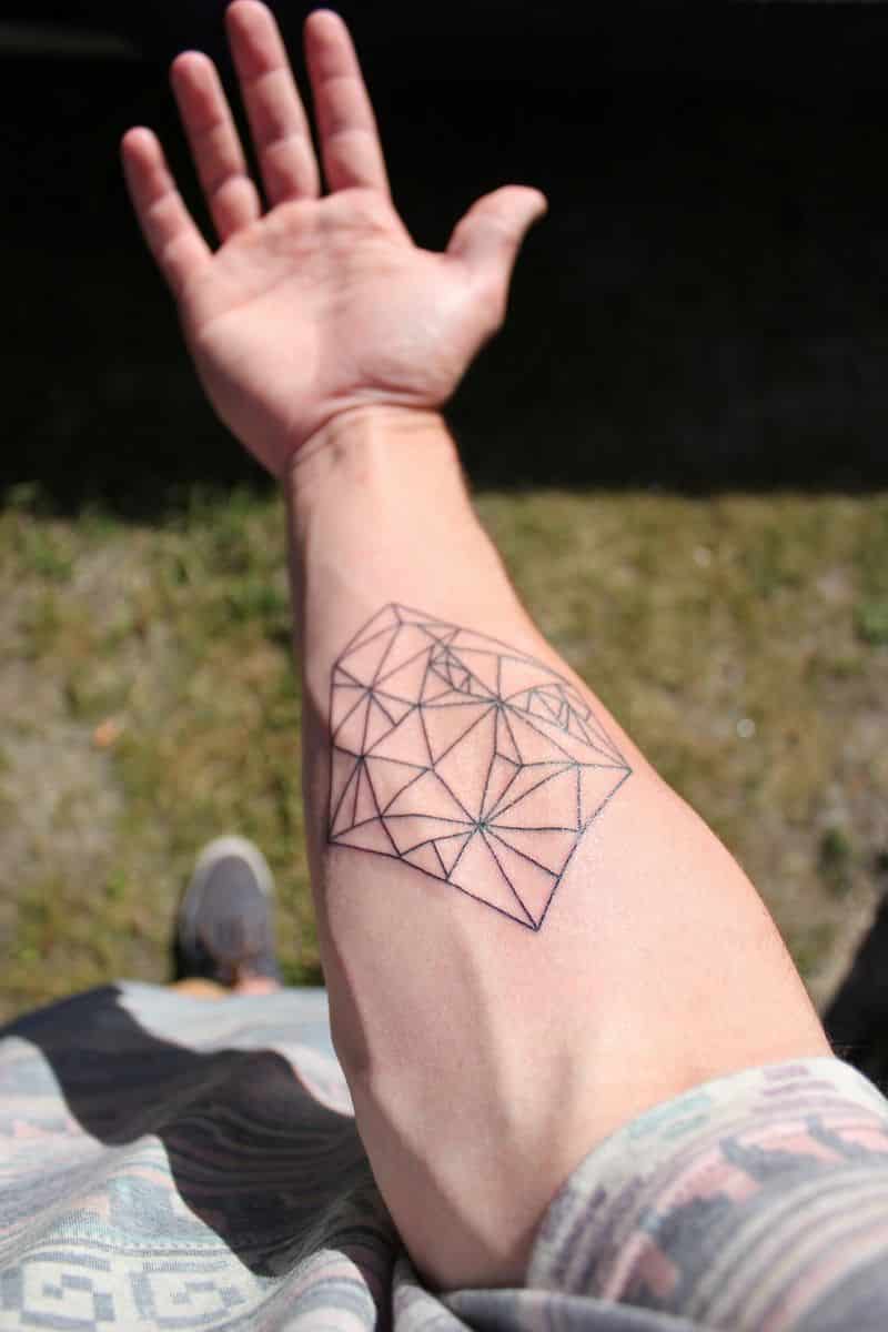 Simple Geometric Forearm Tattoo