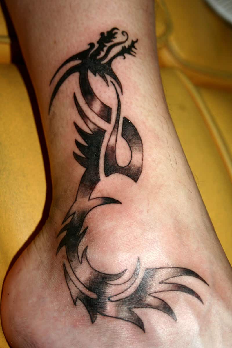 Black Ankle Tattoo