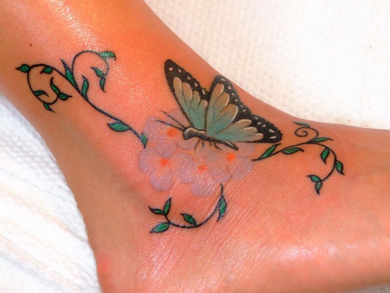 Butterfly Ankle Tattoos