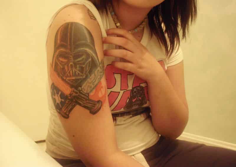 Darth Vader Cross Bones Tattoo