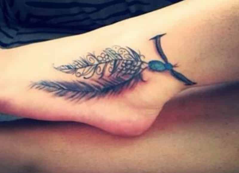 Feather Ankle Tattoos