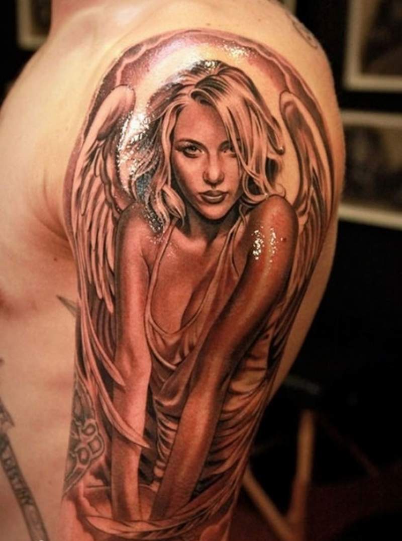 girl angel tatto