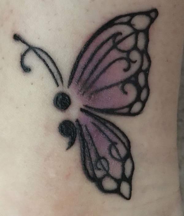 Semicolon butterfly tattoo meaning best