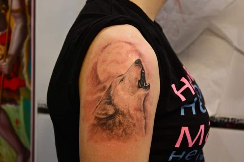 wolf tattoos arms design ideas