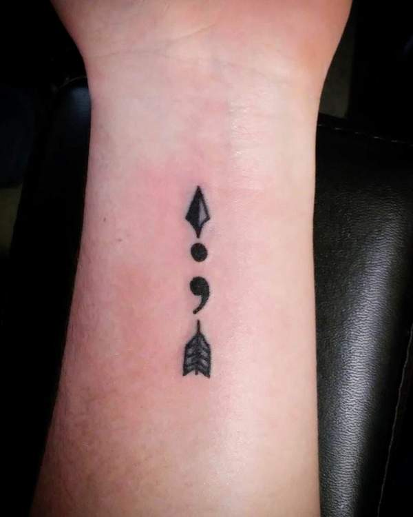 semicolon tattoo meaning depression
