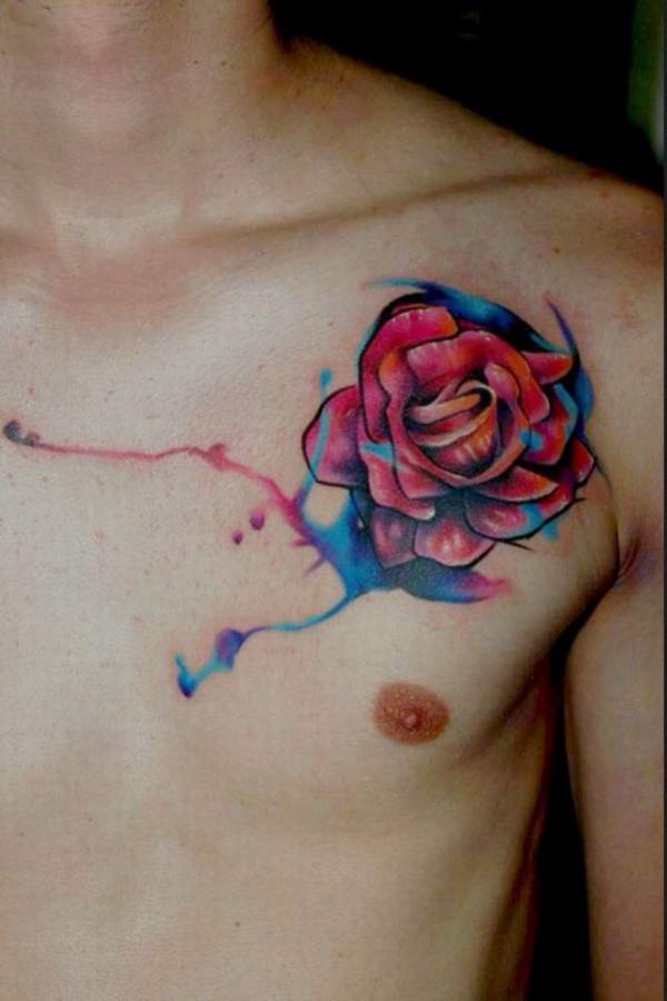 watercolor rose tattoos